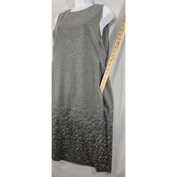 EMPORIO ARMANI Womens Virgin Wool Sheath Dress Minimalist Pockets Gray Italy 38 - Picture 6 of 16
